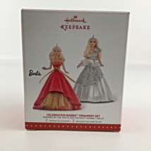 Hallmark Keepsake Christmas Ornament Celebration Barbie Set 2013 2014 Dolls New - £47.44 GBP
