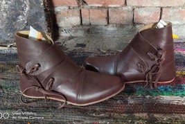 Medieval Jorvik Mens Boots | Toggle Boots Men | Vikings Shoes Men | Norm... - £59.95 GBP
