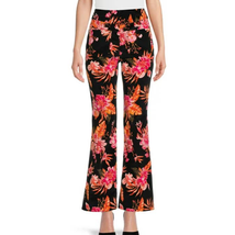 NOBO Corduroy Floral Pants Size XL No Boundaries High Rise Flare Leg Cropped - £19.75 GBP