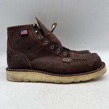 Danner Bull Run Moc Mens Brown Leather soft toe Work Boots Size 10.5 - £93.32 GBP