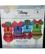 Disney Magic Holiday Mickey &amp; Minnie Mouse Multi-color LED Pathway Light... - $52.72 CAD