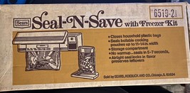 Vintage Sears Seal N Save with Freezer Kit with 26 Medium Boilable Pouches - $18.69