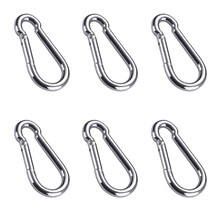 1/4&quot; x 2-3/8&quot; Zinc-Plated Spring Loaded Snap Hook Caribener Clips for Ke... - $12.86+