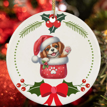 Cute Cavalier King Charles Spaniel Puppy Dog Pocket Lover Wreath Ornament Gift - £12.50 GBP