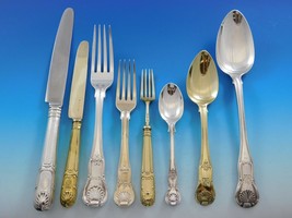 Kings English Sterling Silver Flatware Set Service 138 Pieces Dinner w/Crest - £11,564.62 GBP