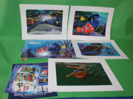 Vintage Disney Store Finding Nemo Movie 4 Piece Art Print Lithograph Fol... - $34.64