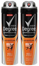 Degree Deodorant 3.8 Ounce Mens Dry Spray Adventure (113ml) (2 Pack) - £27.25 GBP