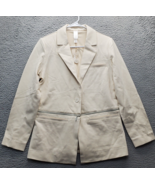 Wynne Layers Blazer Jacket Womens S Tan Notch Lapel Convertible One Butt... - $661.54 MXN