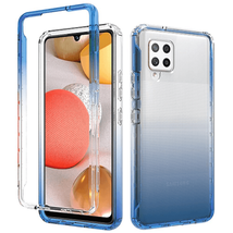 Two-Tone Transparent Shockproof Case Cover for Samsung A42 5G BLUE - £6.02 GBP