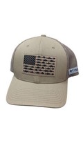 PFG Columbia Fishing Hat Size L/XL Performance Fishing Gear Fitted Cap Flag - $17.81
