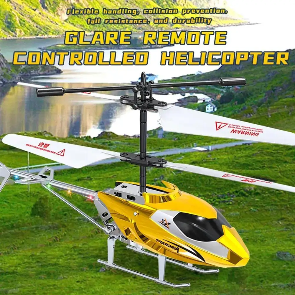 2.5CH RC Helicopter Remote Control Airplane Kids Toy Resistant Collision Alloy - £14.86 GBP