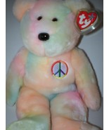 Peace Beanie Buddy Ty Dyed Pastels Collectors Quality - $177.66 MXN