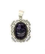 Estate Sterling Signed Delvin John Native American Navajo Charoite Stone... - $5,174.61 MXN