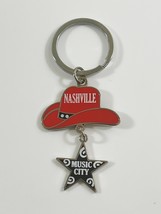 Nashville Tennessee Music City Keychain - Hat With Star - $6.92