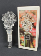 Mikasa Crystal Wine Bottle Stopper Grape Vine Fruit Collection Austria NEW w/Box - £7.84 GBP