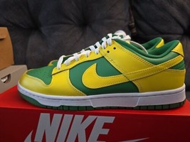 Nike Dunk Low Retro Reverse Brazil Mens Size 10 Apple Green Yellow DV083... - £126.60 GBP