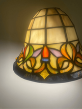 Tiffany Style Stain Glass Handcrafted Lampshade 5” High, 6”Wide, 1 1/2” opening - £47.46 GBP