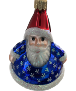 Christopher Radko Vintage 1998 SANTA Ornament Roly Poly Ball Red Hat Sno... - £51.13 GBP
