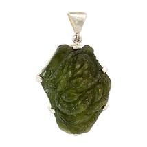 Starborn Carved Idocrase Stone Pendant Necklace (22&quot;) Green - £339.73 GBP