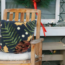 Happy Holly Indigo Rug/Doormat/Pillow - $59.00