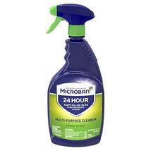 Microban 24 Hour Bathroom Cleaner &amp; Sanitizing Spray, Fresh Scent - 32 Oz (2 PK) - £32.06 GBP