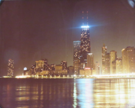 Chicago Skyline Hancock Tower Kodak Metallic Paper Glossy Print 16x20in - $19.75