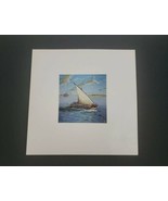 AMERICAN GUNBOAT IN THE MEDITERRANEAN BARBARY PIRATES PAINTING BY ERNEST... - £19.65 GBP