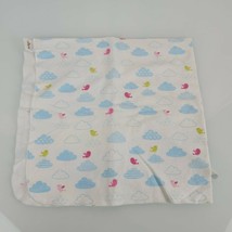 Circo Bird Cloud Baby Blanket Cotton Flannel Receiving White Pink Blue - £27.21 GBP