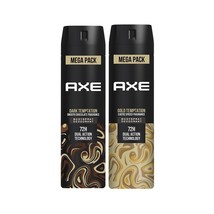Axe Dark Temptation &amp; Gold Temptation Men&#39;s Deodorant Bodyspray 215 ml (2 pack) - £24.81 GBP
