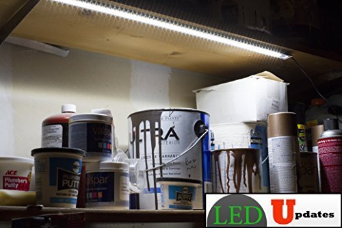 LEDupdates 24 inches Under Cabinet LED light for work shop & closet with UL Powe