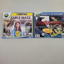Big Fish Hidden Objects PC Video Game Lot Sable Maze and Redemption Cemetery - £10.35 GBP