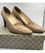 Vintage Women&#39;s Gucci Pumps Tan Leather (Euro Size 39.5) US 8 - $91.12 CAD