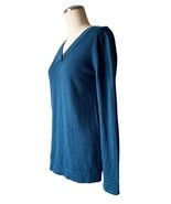 Orvis Teal Merino Wool V Neck Pullover Long Sleeve Sweater - Women&#39;s Siz... - $541.67 MXN