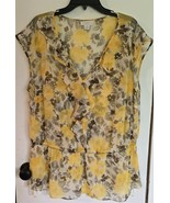 Womens Plus 18W Charter Club Multicolor Floral Sheer Overshirt Top Blouse - $25.80 CAD