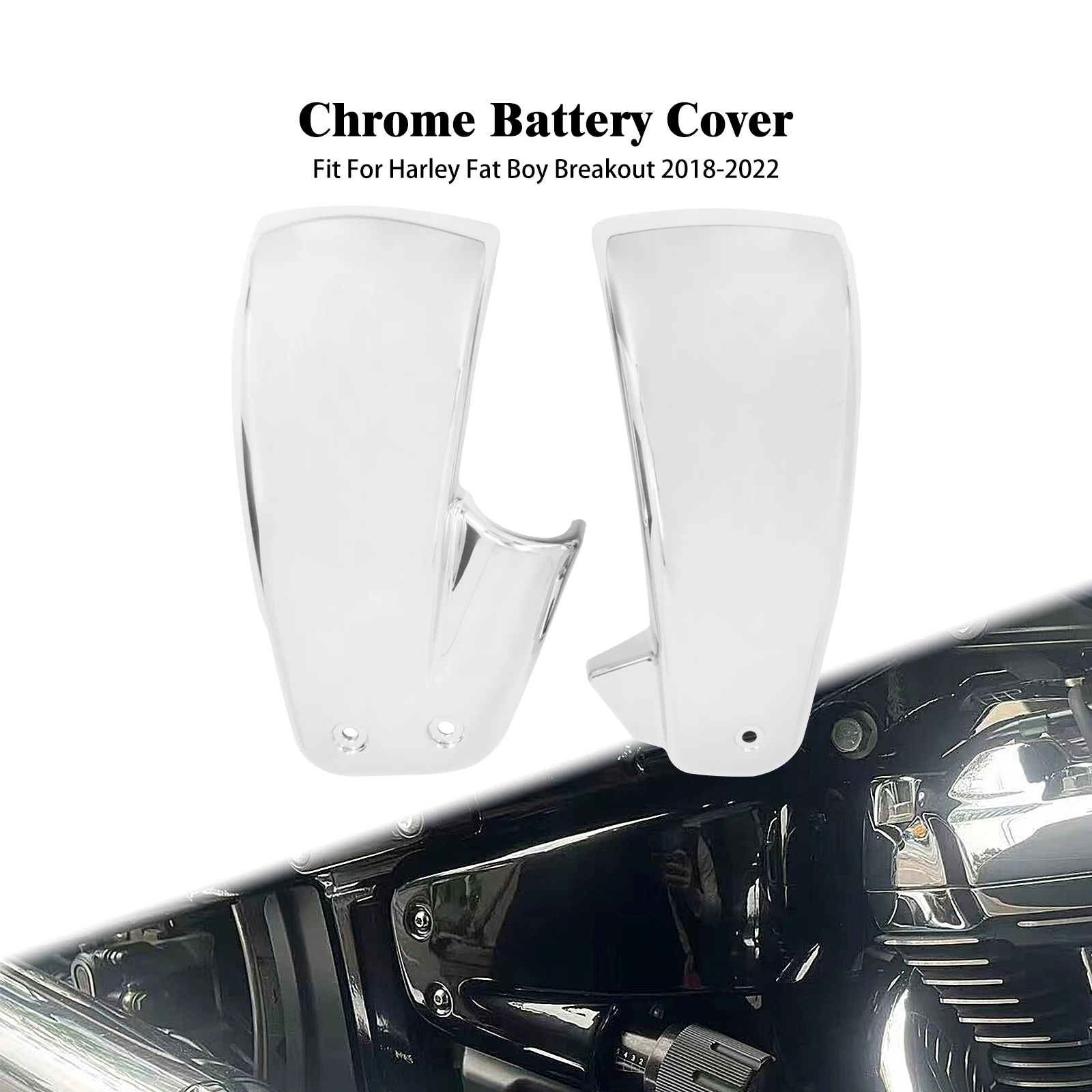 Motorcycle Battery Side Covers Right Left Side Protector Fit  Harley Softail M8  - £164.48 GBP