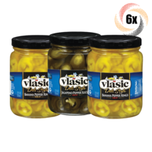 6x Jars Vlasic Deli Style Variety Peppers | 12 fl oz | Kosher | Mix &amp; Ma... - £27.21 GBP