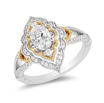 Enchanted Disney Aladdin Ring, Oval Cut Diamond Halo Ring, Engagement Ring - £103.09 GBP