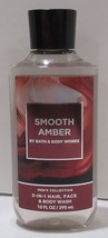 Bath &amp; Body Works 3-in-1 Hair, Face &amp; Body Wash Men&#39;s Collection SMOOTH AMBER - £15.96 GBP