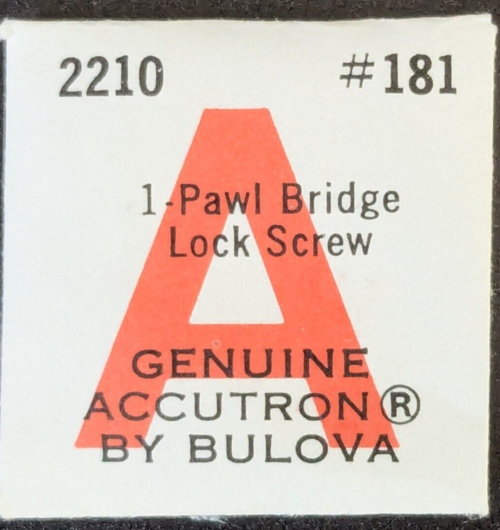 NOS Genuine Accutron Bulova 2210 Watch Part #181 - Pawl Bridge Lock Screw - $9.89