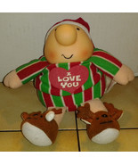 1991 Ziggy Christmas Hanger I Love You Stuff Plush Toy Rare HTF - £14.94 GBP