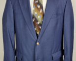 Alan Flusser Mens Blue Sport Coat Jacket Viscose Polyester 44R - £15.03 GBP