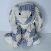 Bunny Rabbit Stuffed Animal Plush Blue White Corduroy Easter Spring w/ Tag - £18.00 GBP