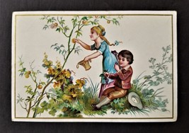 1880 antique R J GILCHRIST boston ma DRY GOODS STORE trade card AD ART - £37.54 GBP