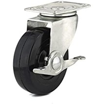 Richelieu Hardware F25415 Industrial General Duty Rubber Swivel Casters with - £22.71 GBP