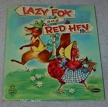 Child&#39;s Old Vintage Tell A Tale Book Lazy Fox and Red Hen - $6.00