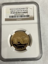 2010 S Sacagawea Great Law Of Peace $1 PF-69 Ultra Cameo Ngs Slabbed - £15.64 GBP