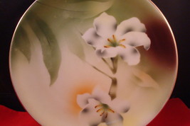 C Tirsch made in Germany, Altwasser Silesia, plate decorated with lilies[#61] - $46.52