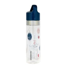 Starbucks Blue Rabbit Honey Comb Acrylic Water Bottle Hook Lid Tumbler 20 Oz - £42.45 GBP