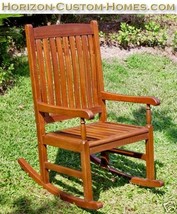 Teak Wood Patio Outdoor Garden Rocking Rocker Chair - £262.93 GBP