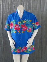 Vintage Hawaiian Shirt - Dual Floral Stripe Pattern by Kalena - Men&#39;s 2XL - £30.81 GBP